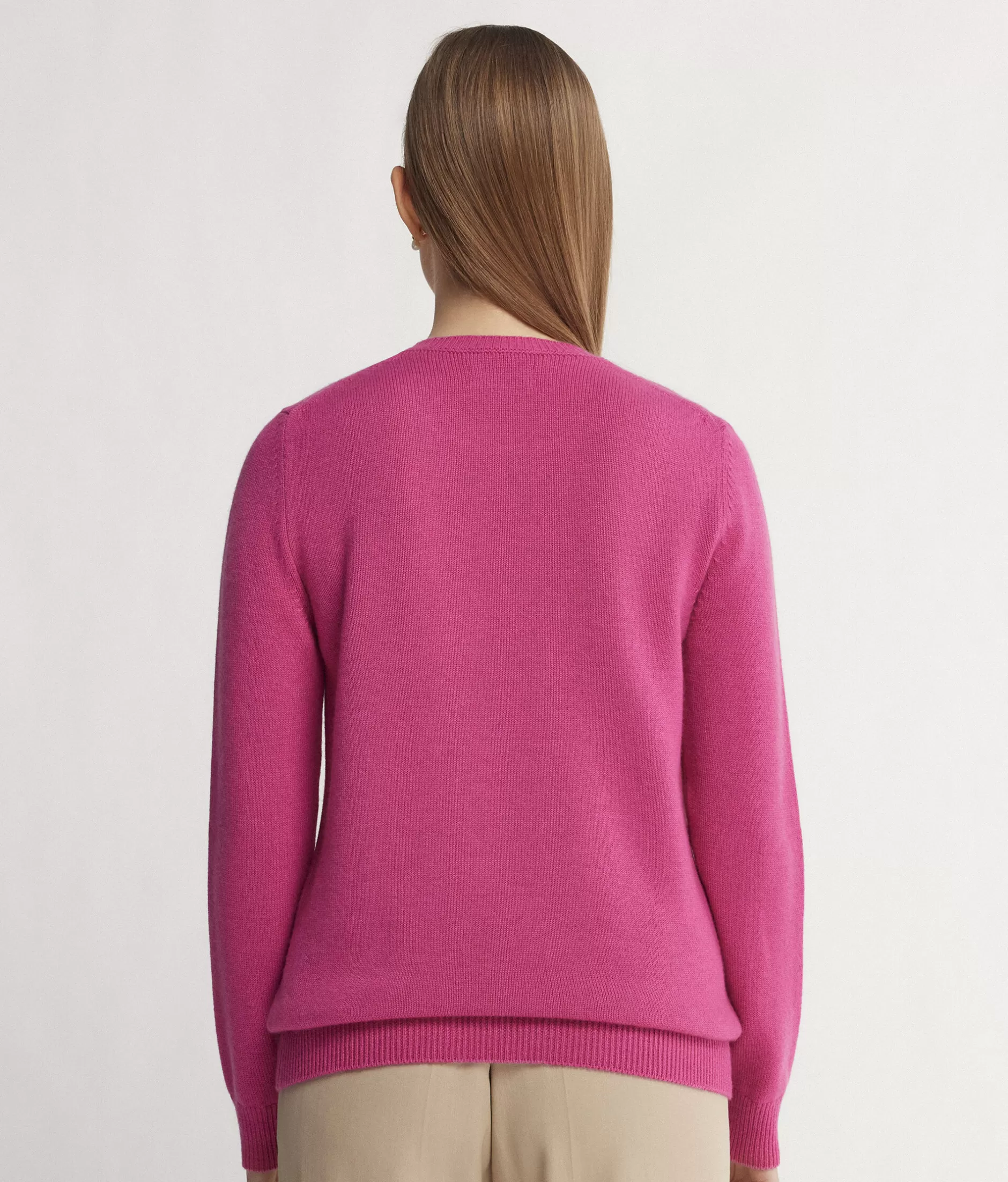 Falconeri Maglione a Girocollo in Cashmere Ipersoft - Tinto in Confezione Rosa Incantato | Offerta Lampo Esclusiva