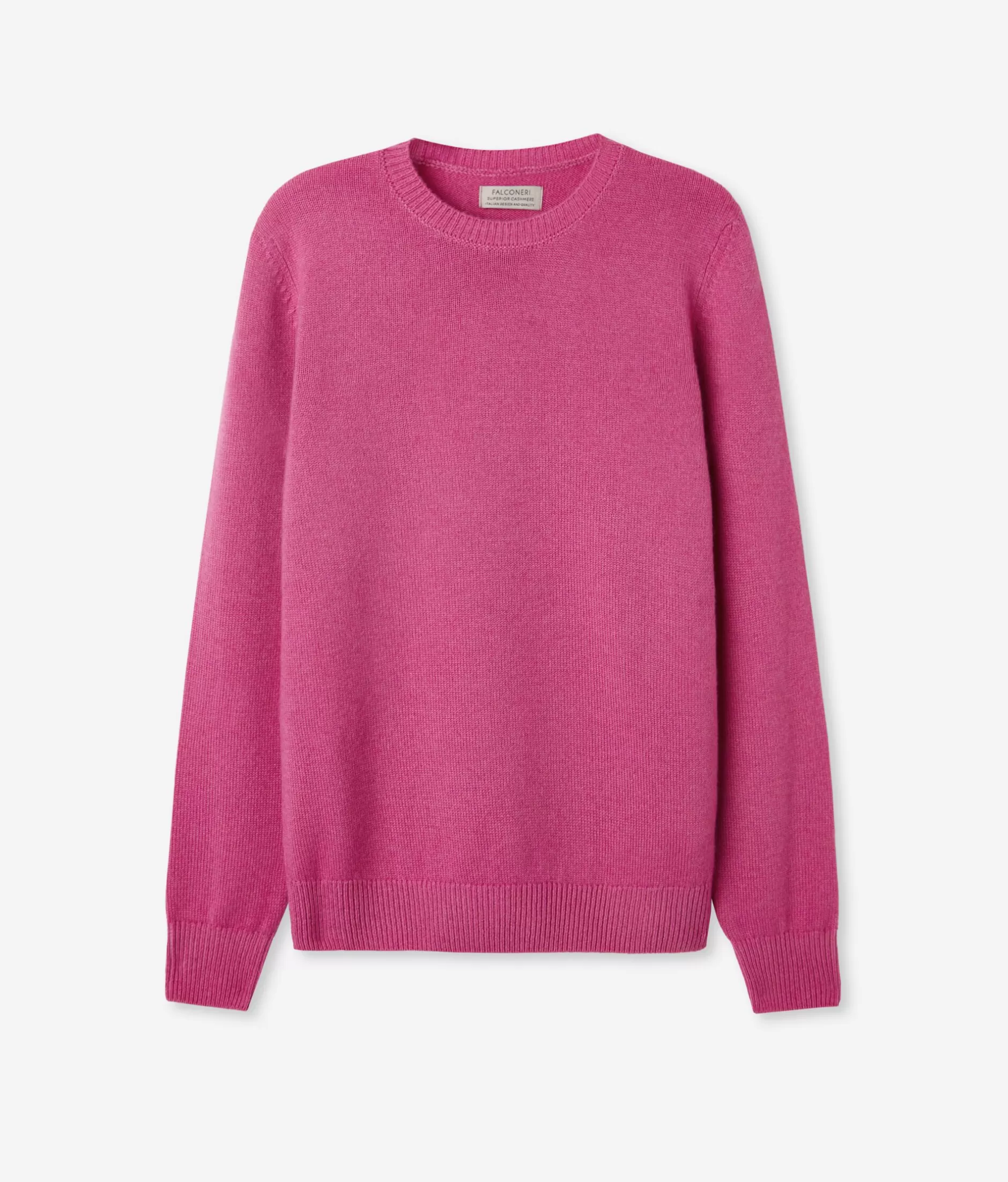 Falconeri Maglione a Girocollo in Cashmere Ipersoft - Tinto in Confezione Rosa Incantato | Offerta Lampo Esclusiva