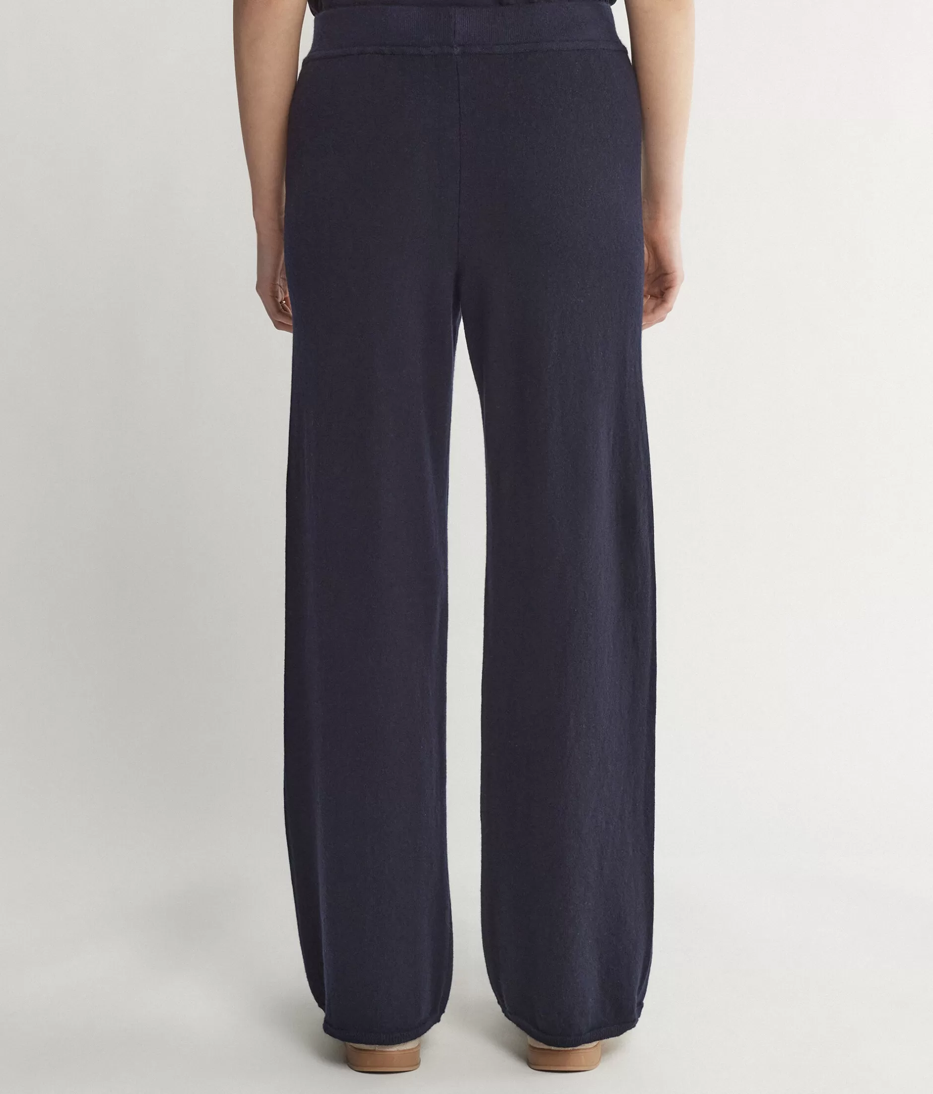 Falconeri Pantaloni Palazzo in Cashmere Ultra Morbido - Offerta Imperdibile, Blu Navy Elegante Modello 9400 Conforto Senza Paragoni