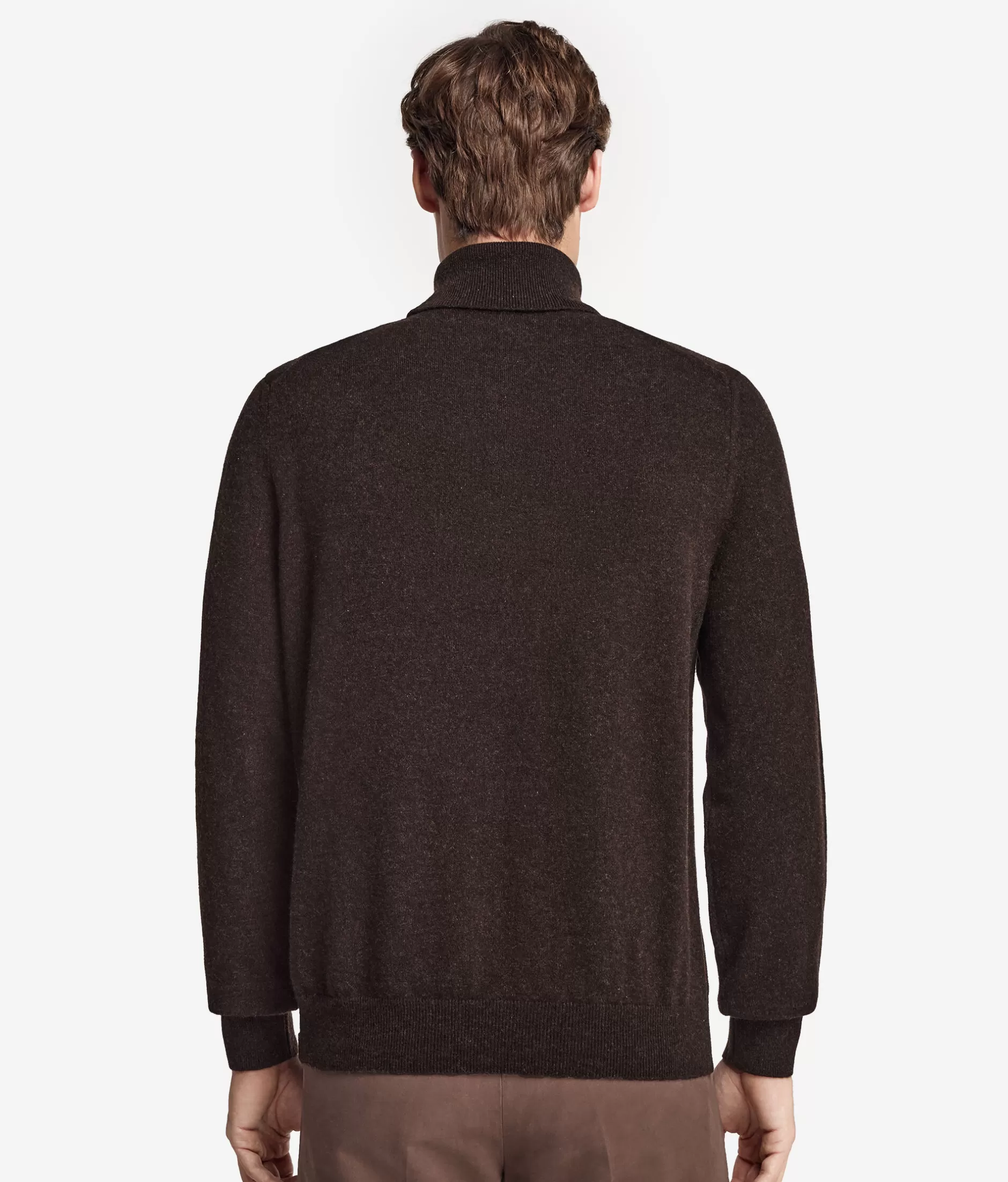 Falconeri Maglione Dolcevita in Morbido Cashmere - Lusso senza Tempo con Tonalità Cioccolato Fondente 

(，