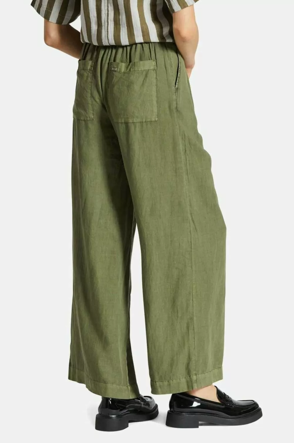 Brixton Pantalone Vintage in Mistolino Confortevole - Modello GambaLarga per Donna con Tocco Retrò, Ideale per Stagione Primavera/Estate 

（：