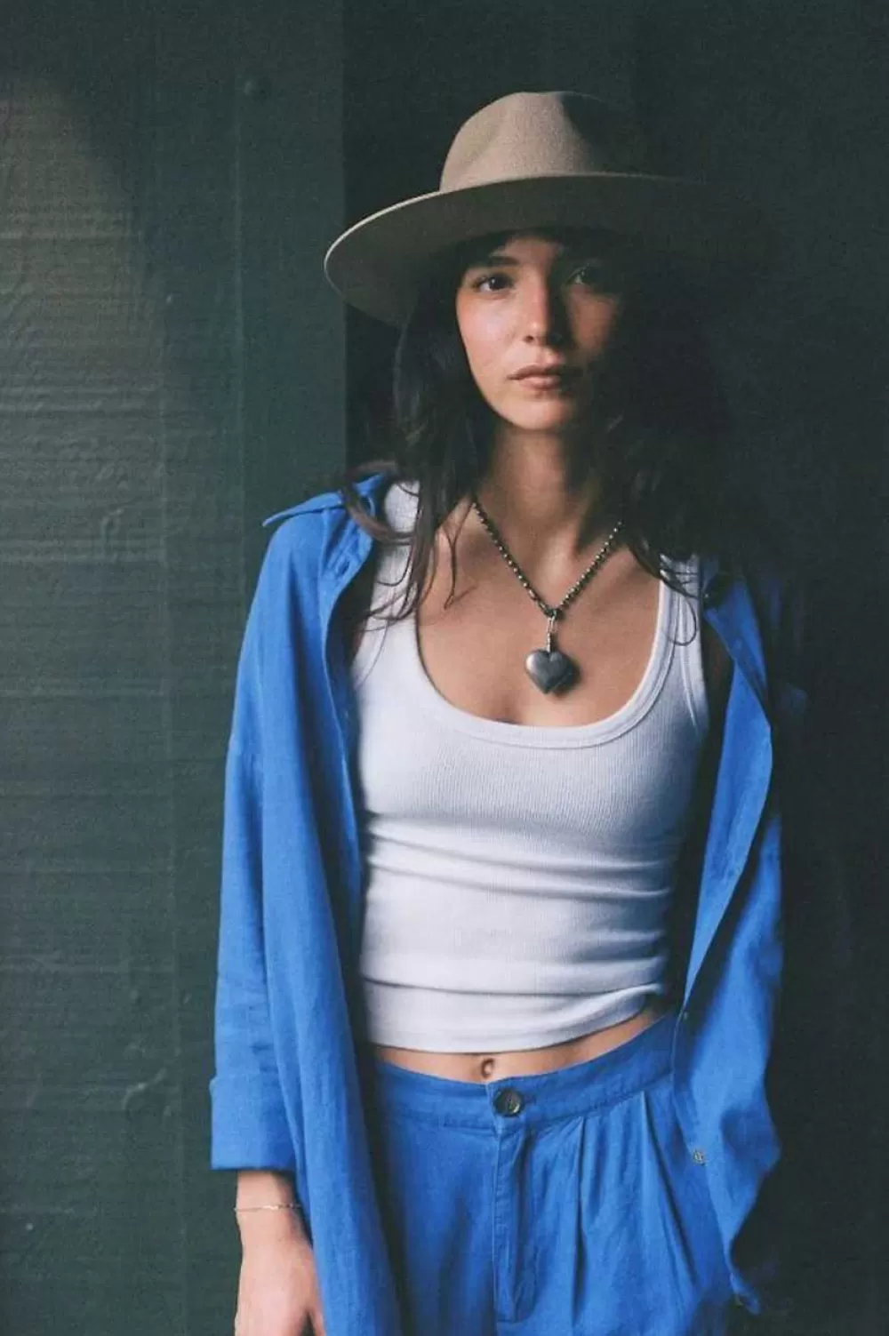 Abito Camicia Vintage in Lino Brixton - Manica Lunga con Bottoni^Tessuto Traspirante per Donna, Ideale per Stagioni Intermedie e Look Casual-Chic 

(：