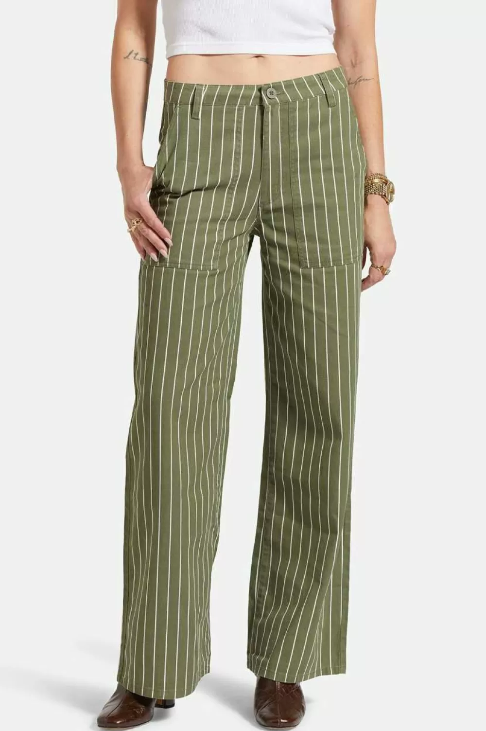 Pantaloni Femminili Vintage Militare Brixton - Leggerezza Urbana e Stile Casual Confortevole