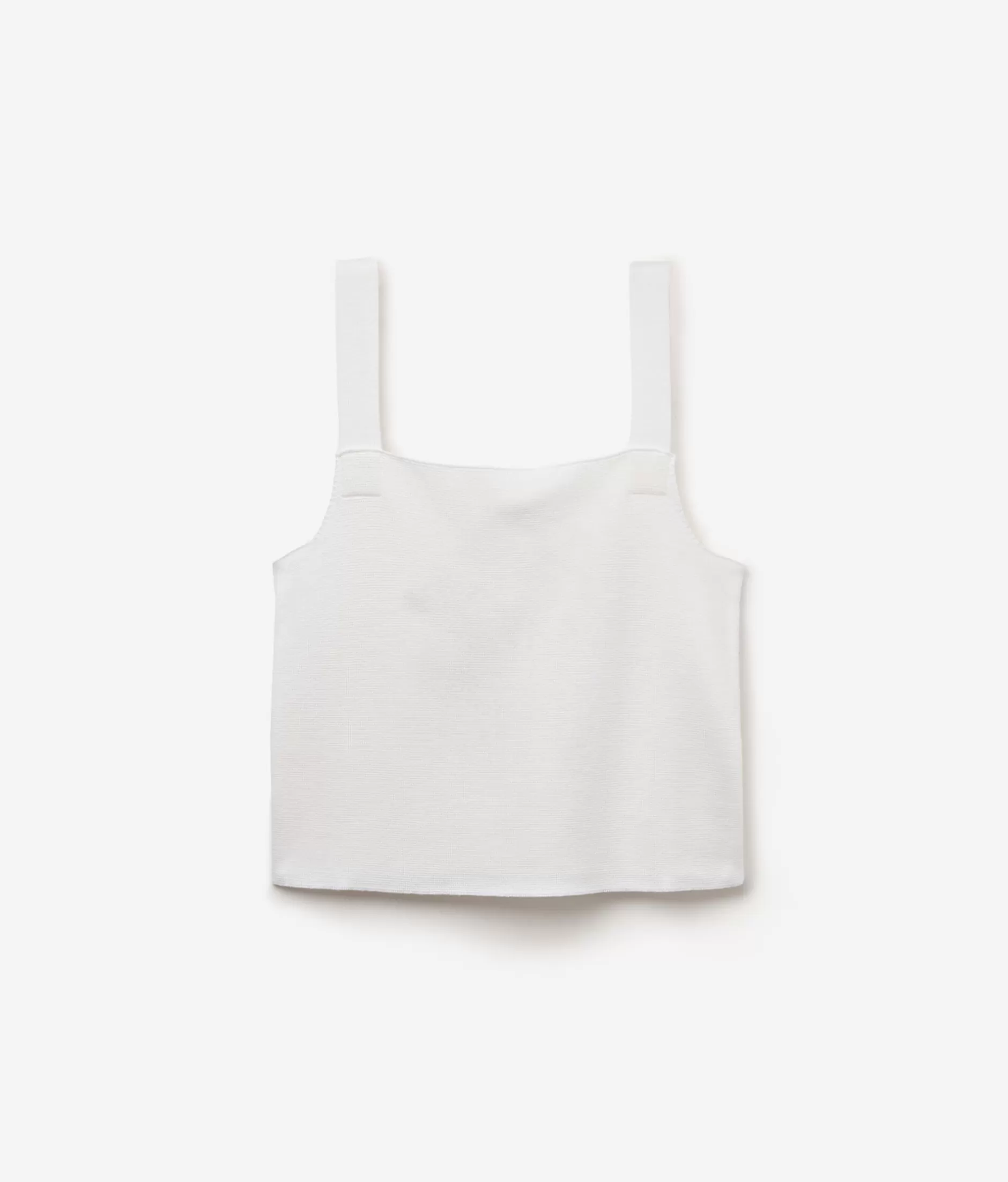 Falconeri Top Corto in Lana con Cuciture Raffinate - Bianco Modello 8005 con Fiocco Elegante - Offerta Speciale a Tempo Limitato