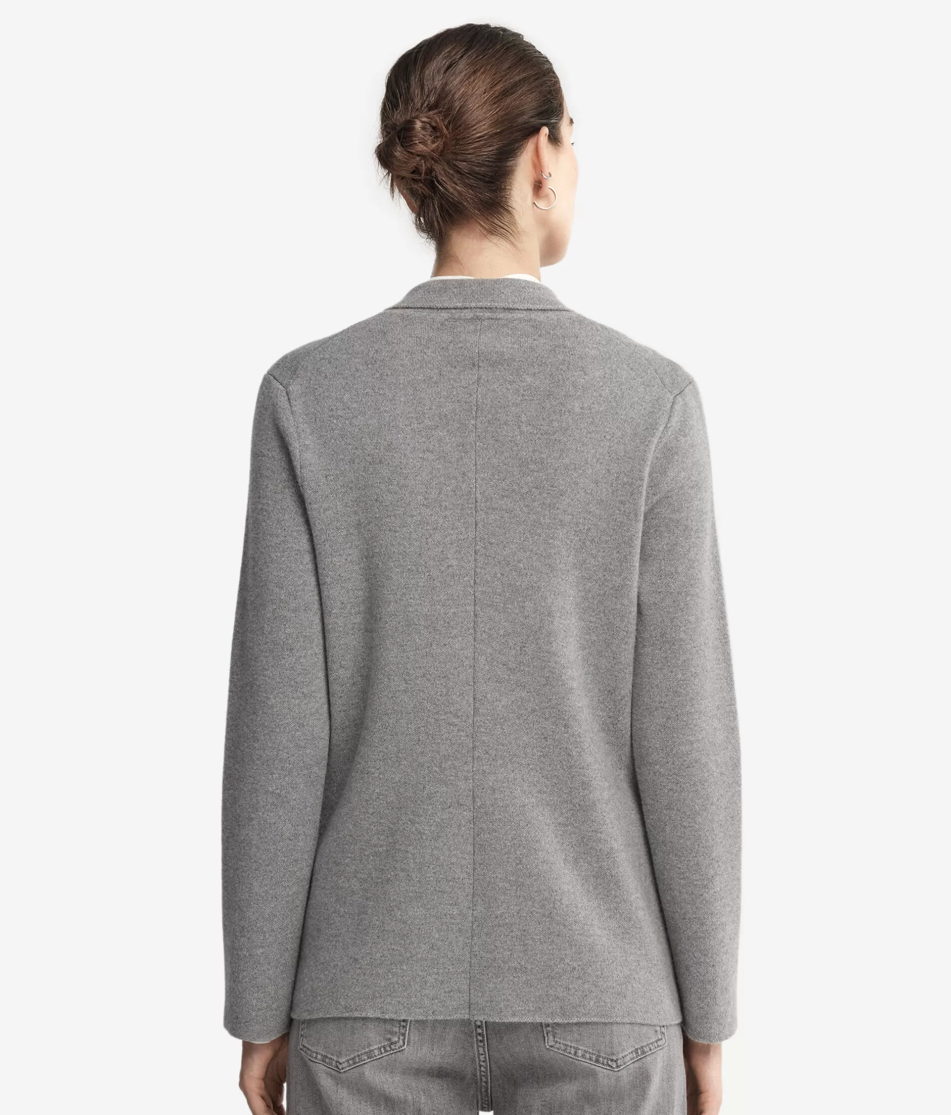 Giacca Falconeri in Tweed di Lana Stile Autunno/Inverno, Grigio Perla - Modello 9077