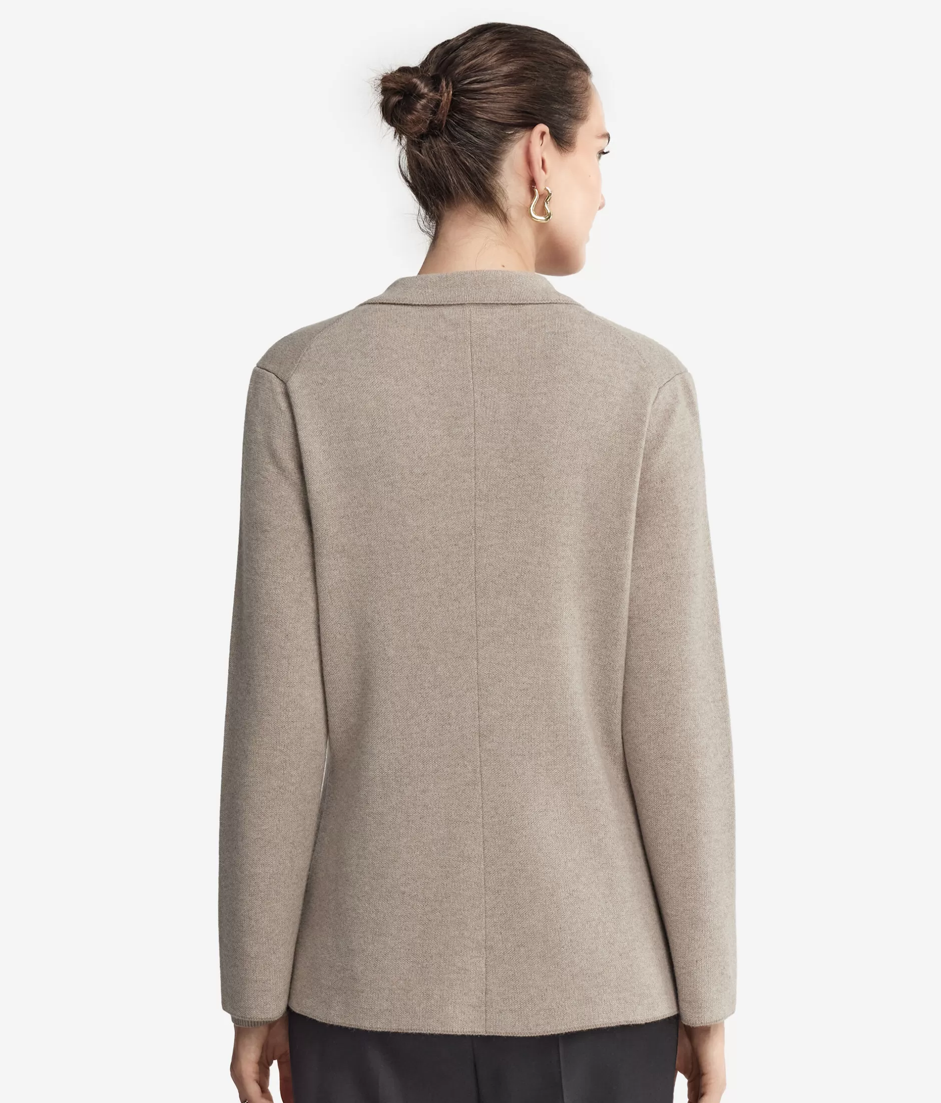 Giacca Classica in Tweed di Lana Falconeri - Grigio Pietra Scuro, Edizione Outlet