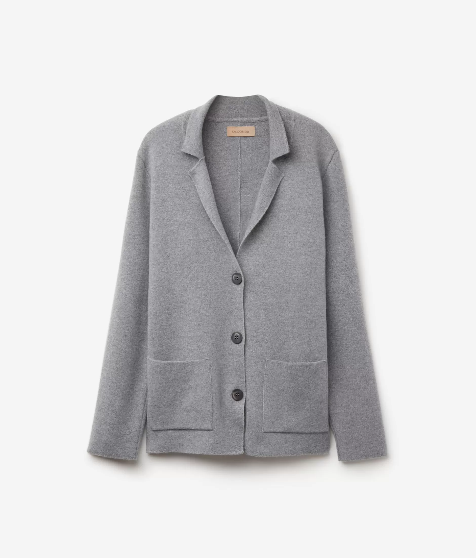 Giacca Falconeri in Tweed di Lana Stile Autunno/Inverno, Grigio Perla - Modello 9077